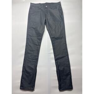 mnml Men's Ankle Zip Skinny Gray Coated Denim Jeans - Size 30 (32x33.5)